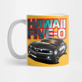 Hawaii Five-O Black Camaro (Red Outline) Mug